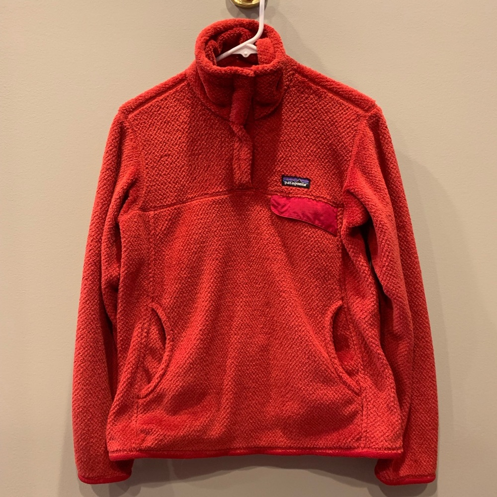 Patagonia Red Retool Snap-T Pullover - sz medium